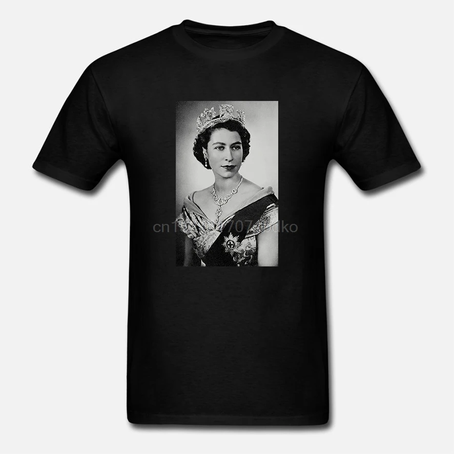 Queen Elizabeth Мужская Унисекс или Женская облегающая футболка Monarch UK London Big Ben (1) |