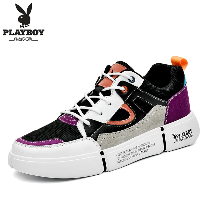 

PLAYBOY New New Breathable Men Shoes Fashion High Quality Male Casual Shoes Comfortable Couple High help Sneakers PL615136