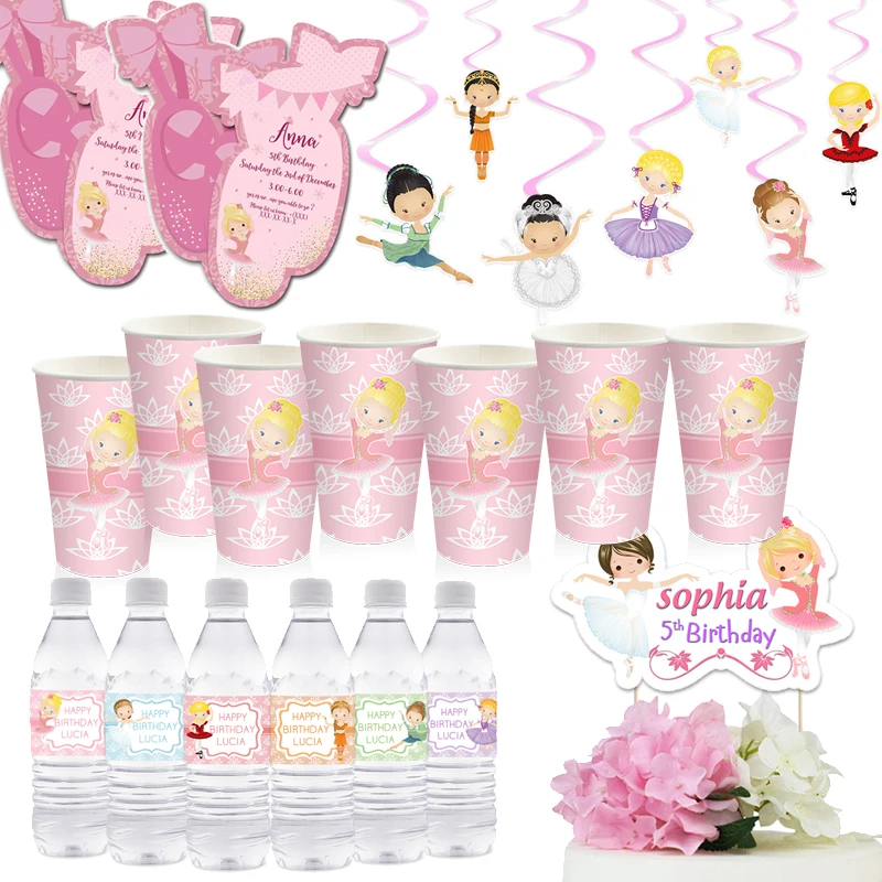 Балерина товары для дня рождения балетные сувениры бумажные стаканчики