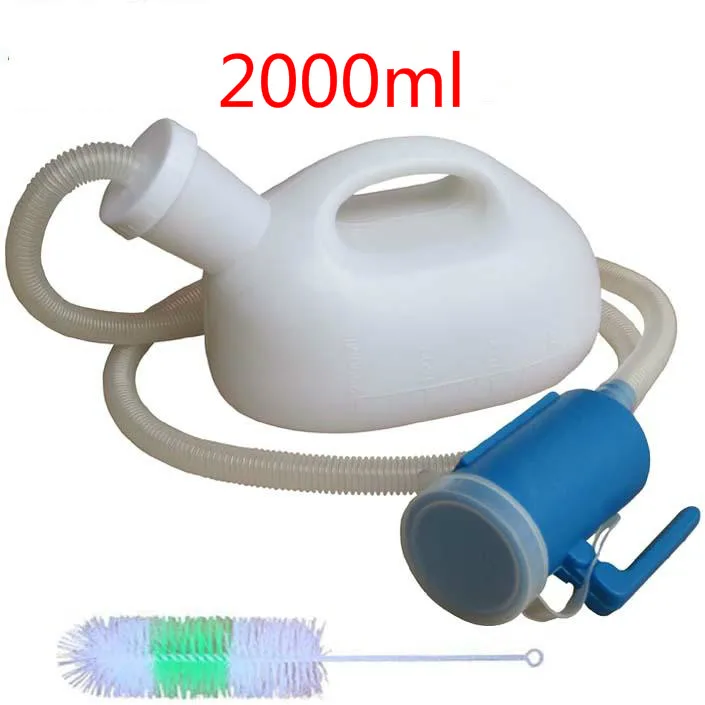 Unisex Urinal with Tube Collector Thickened Plastic Elderly Piss Pot By 1000ml / 2000ml  with Cover Deodorant Urination Urinal