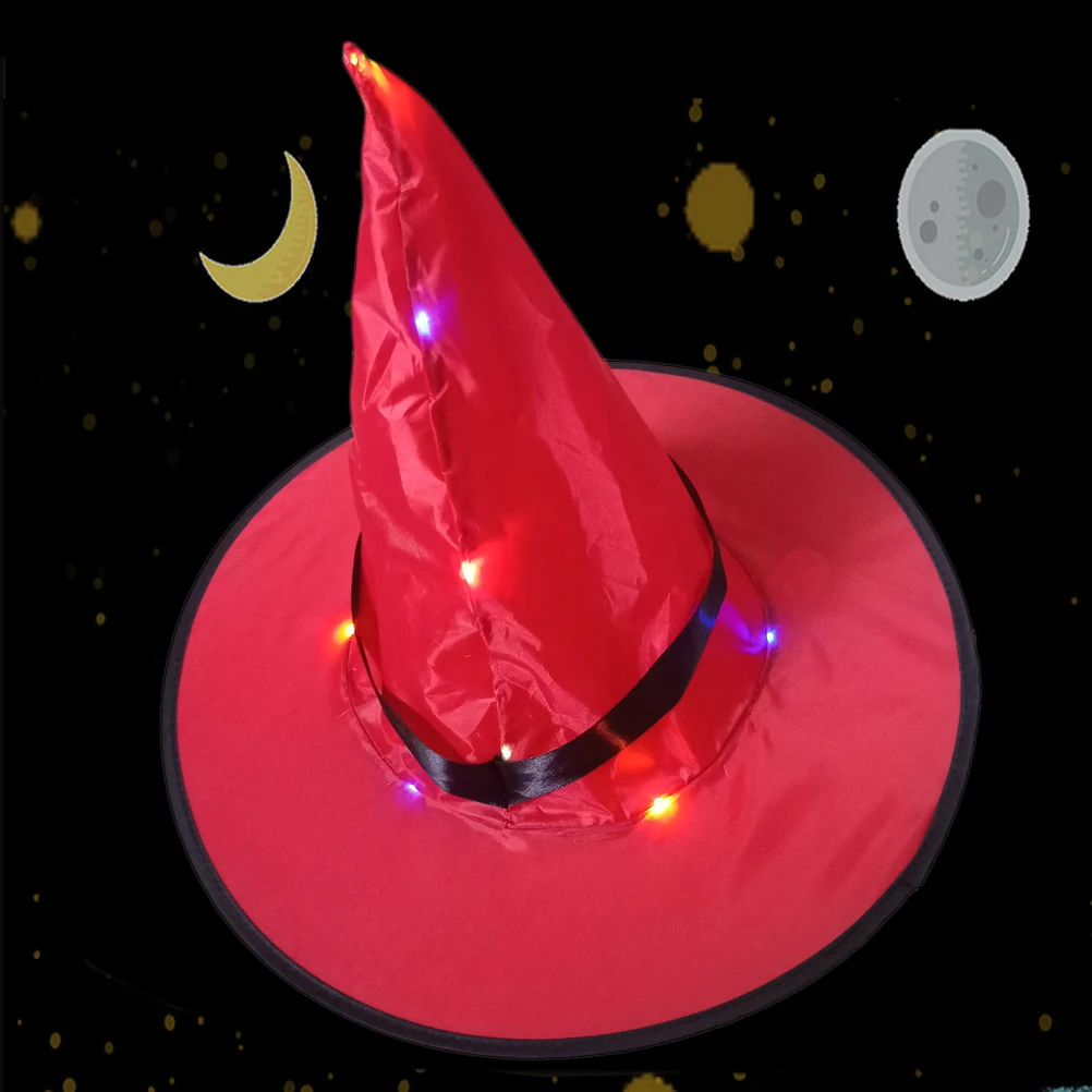 Украшение для Хэллоуина шляпа ведьмы висящая светящаяся взрослые дети