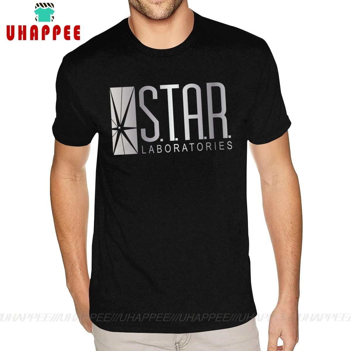 Футболка с коротким рукавом и круглым вырезом из чистого хлопка изображением