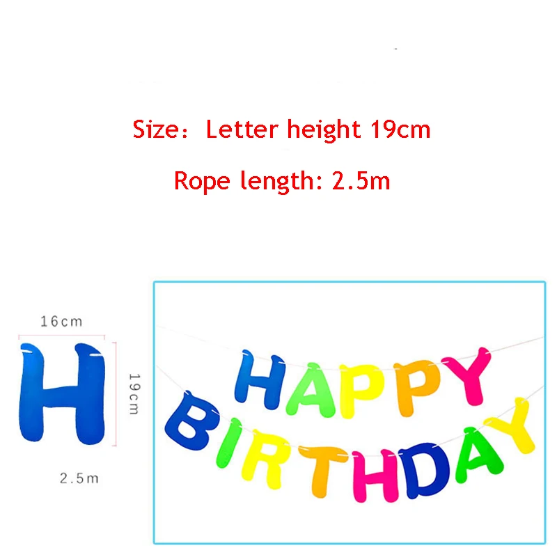 

Happy Birthday New Birthday Banner Children Birthday Party Decoration Color Banner Party Decorations Baby Shower Decor