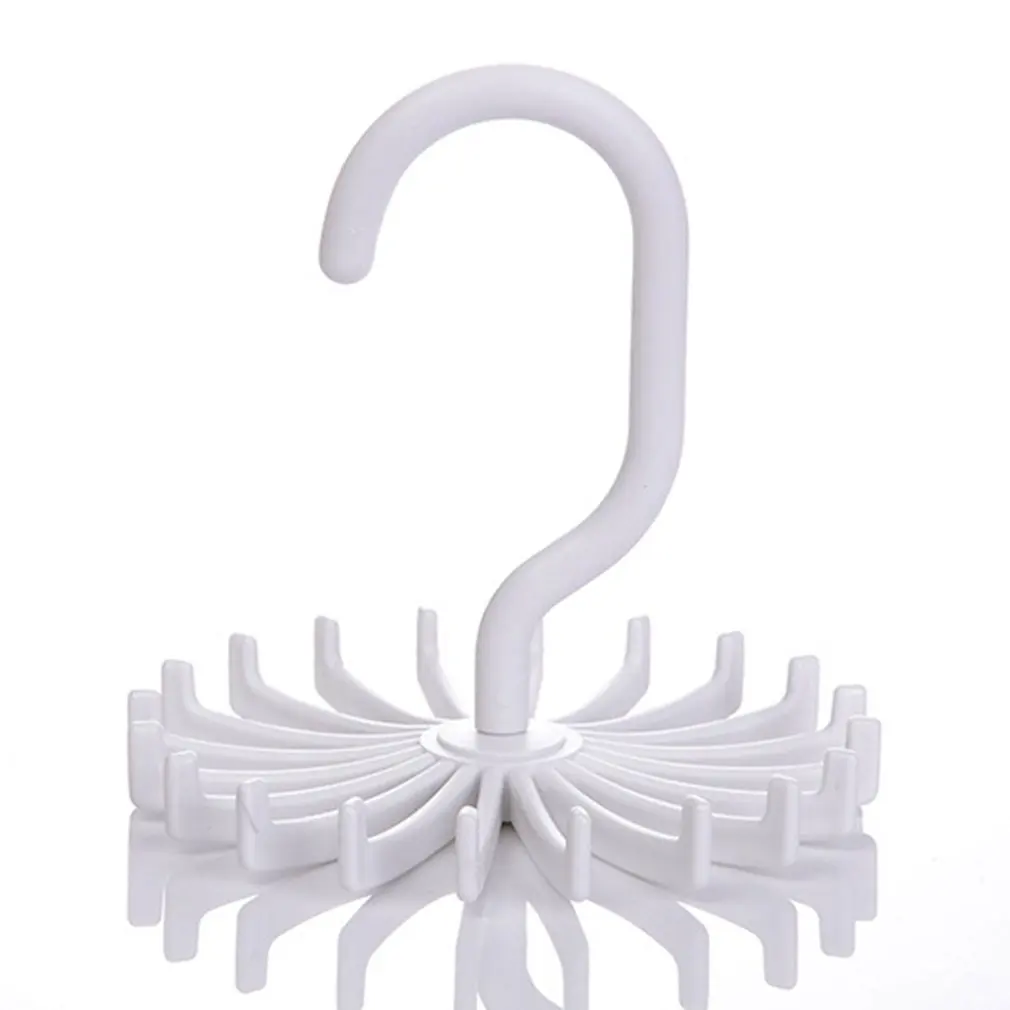 

360 degree rotatable Ties Clothing Hanger Rack 20 claw scarf hanger Organizer Twirling Scarf Belt Tie Hook Holder Ties