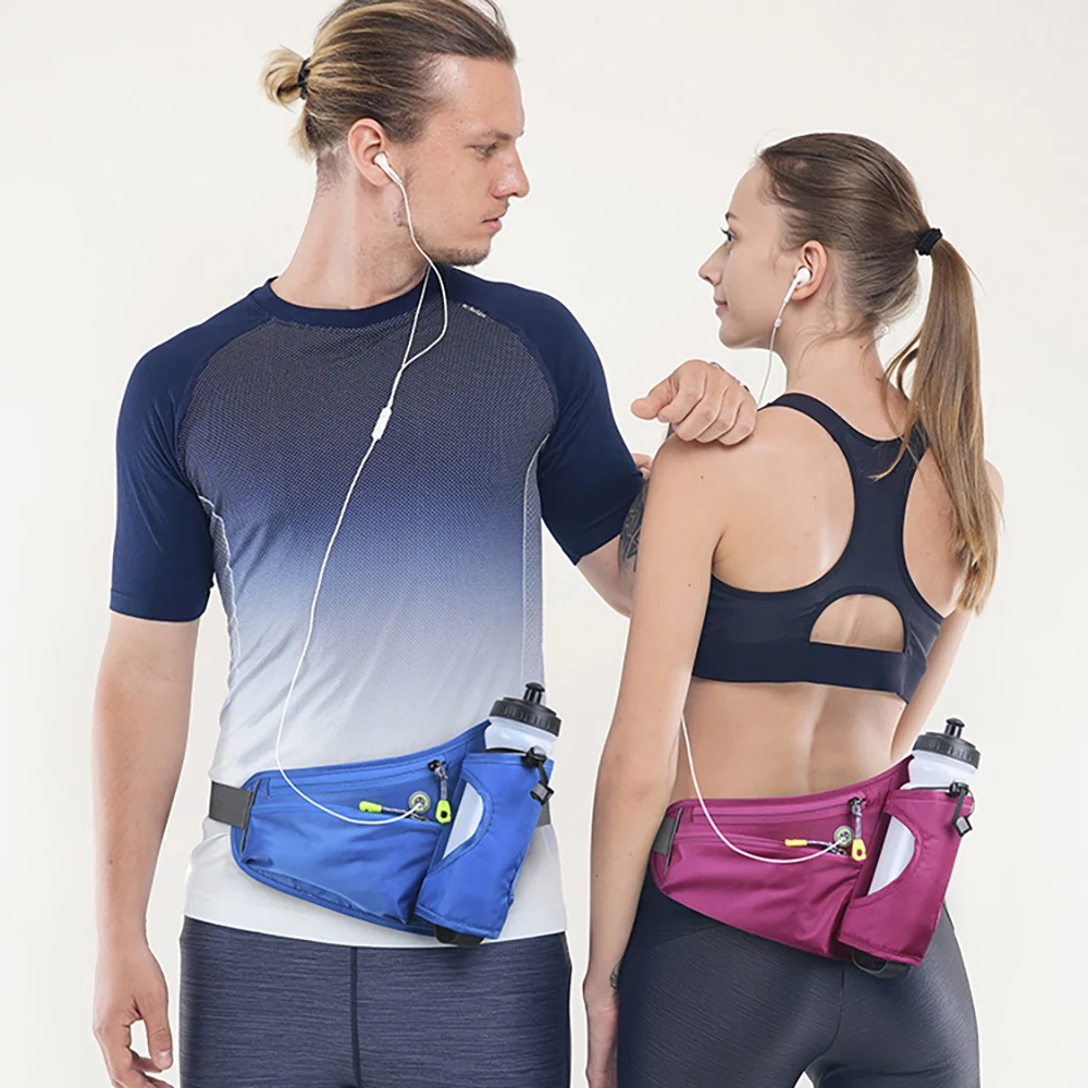 Outdoor Men And Women Fashion Solid Color Mountaineering Fitness Pockets Sports Water Bottle Water Bottle Running Pockets