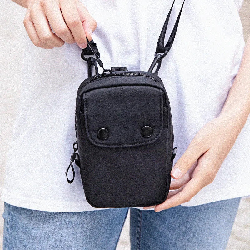 

Mobile Phone Bag with Neck, One Shoulder Passport Bag, Waterproof Nylon, Large Capacity, Zero Wallet, Outdoor Sports Waist Bag