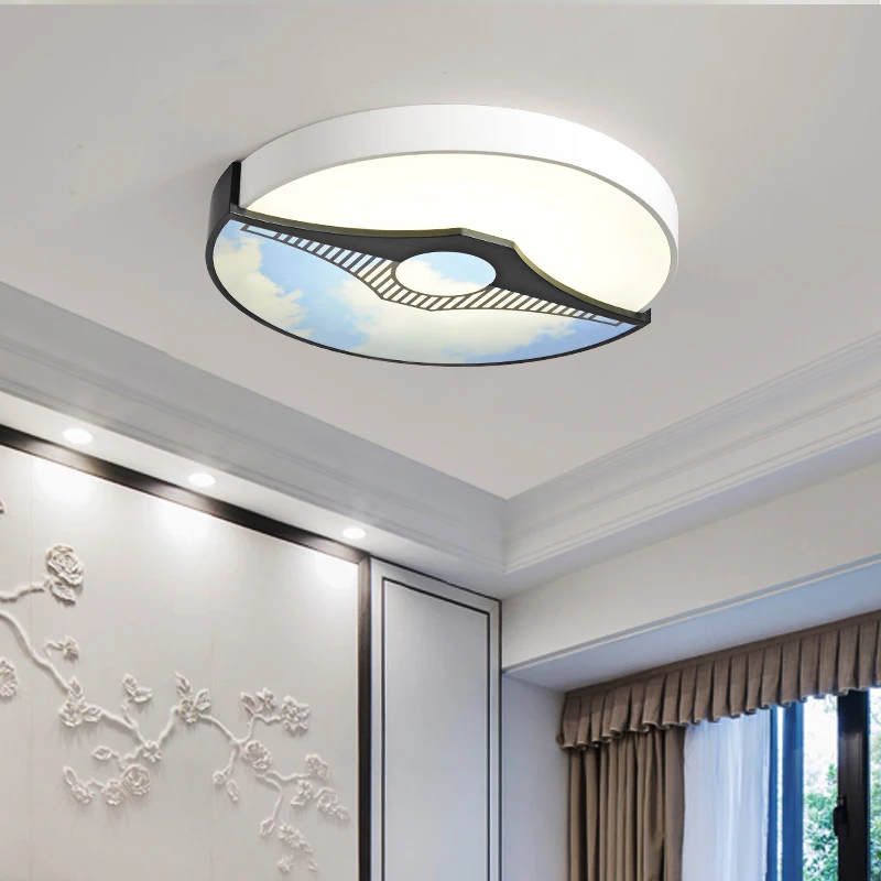 Новая китайская Светодиодная потолочная лампа простой современный светильник в