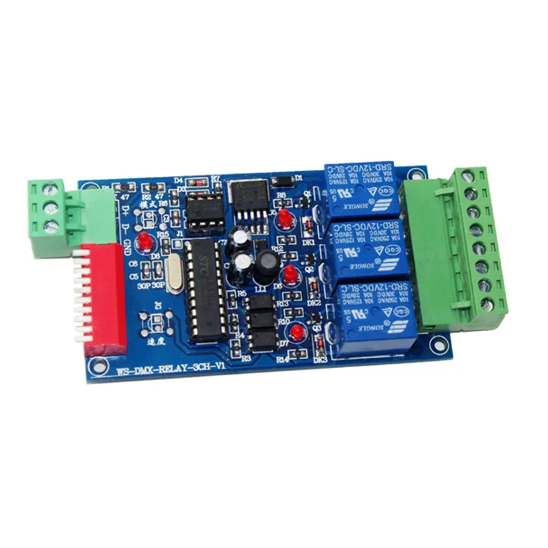 12В dmx512 реле 10А * 3 канала использовать для светодиодной лампы|channel led|channel relay |