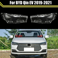 car front headlight glass headlamp transparent head light lampshade lamp shell auto lens cover masks for byd qin ev 20192021