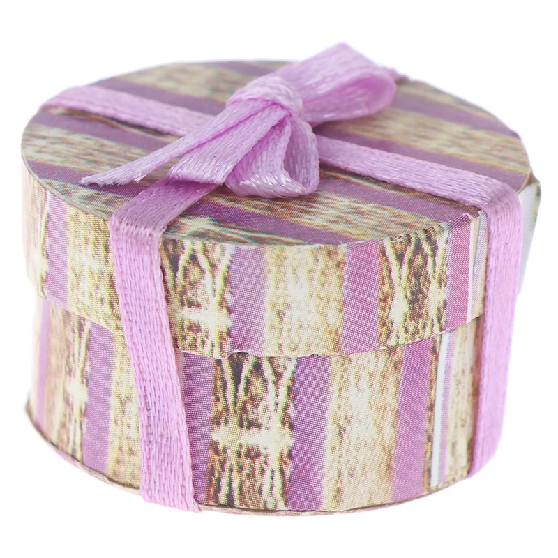 1: 12 accesorios para casa de mu&ntilde;ecas, modelo de escena de muebles Mini, regalo con lazo-5
