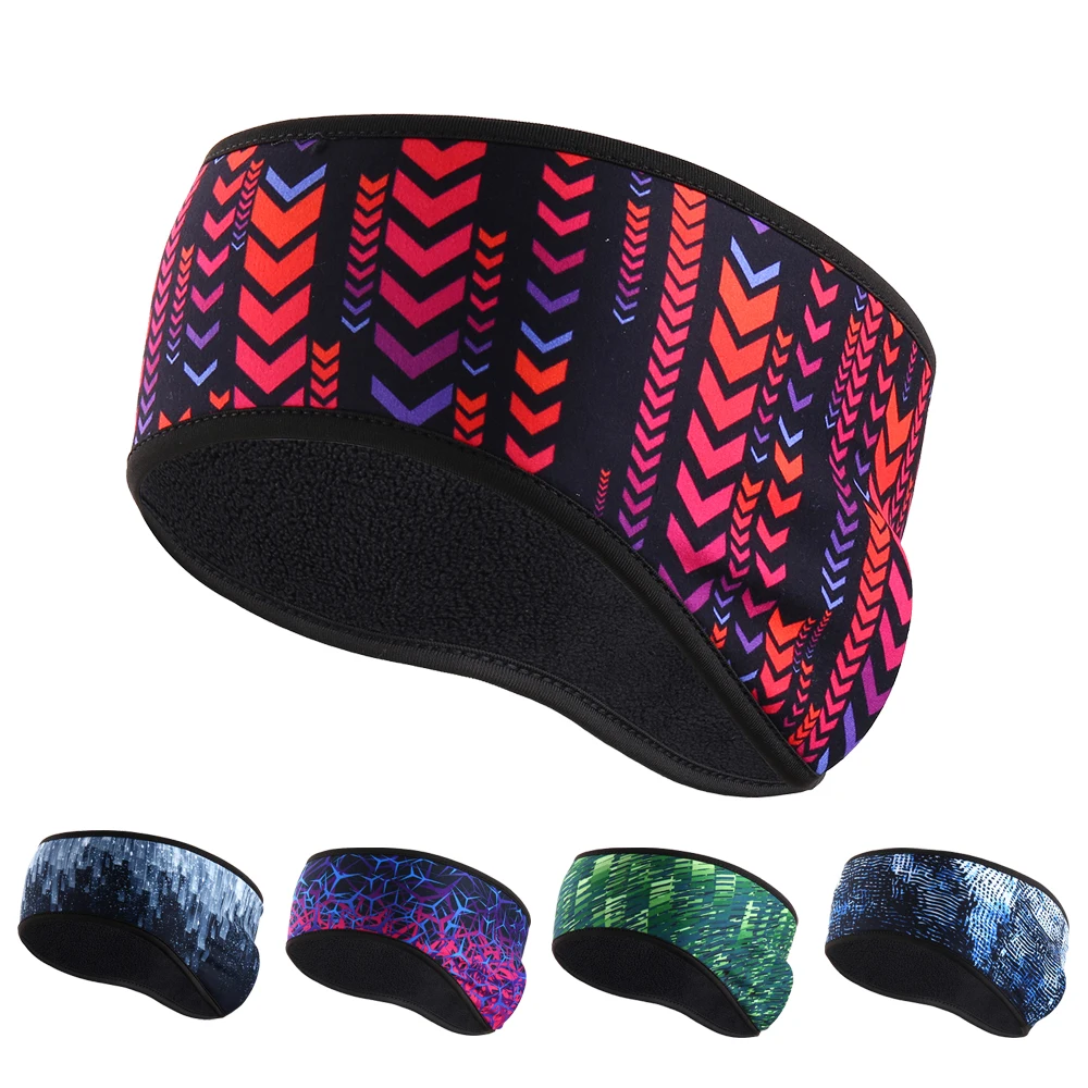 

Зимняя Флисовая теплая повязка на голову, оболочка для ушей, женский мужской головной платок для велосипеда, бега, йоги, тренажерного зала, ф...