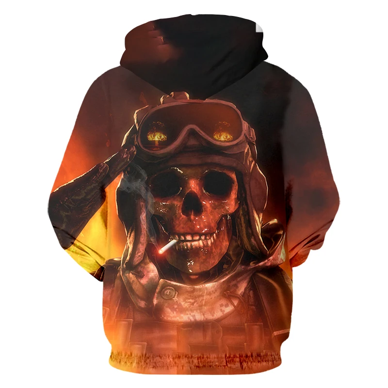 

OGKB Fall Winter Men's Hiphop Streetwear Tracksuits Long Sleeve O-neck Pullovers Print Skeleton Soldier Sweatshirt Hoodies