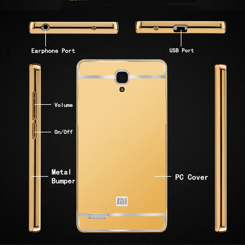 Роскошный чехол для Xiaomi Redmi 8A 6 Pro 6A 5 Plus Note 8 7 4 4X 5A Prime Mi 9 с алюминиевой рамкой