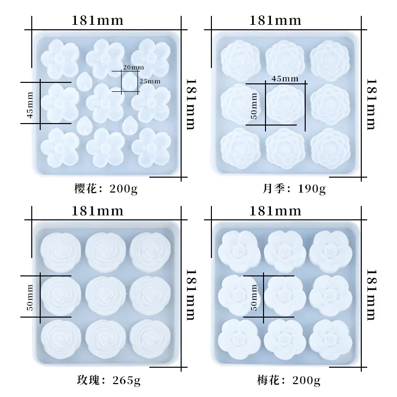 

Rose Flower Big UV Resin Jewelry Molds DIY Handcraft Molds Epoxy Resin Molds Resin Accessories