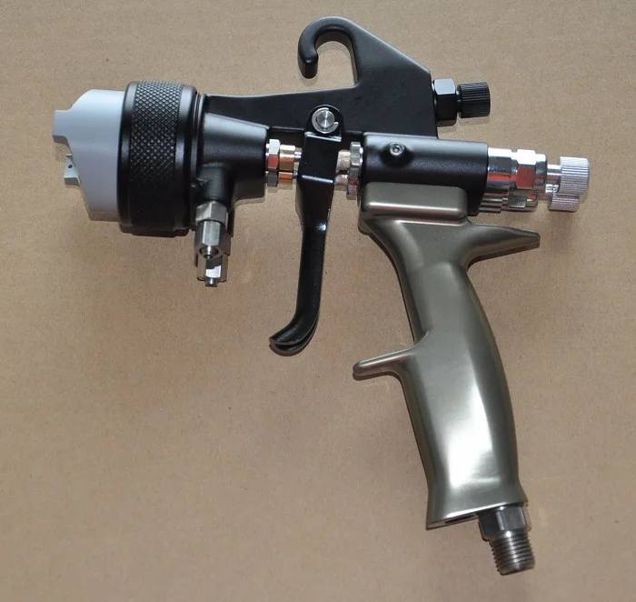 

double head dual nozzle spray gun for nano chrome spray A B paint silver nano chrome machine kit JD2-S+P 3