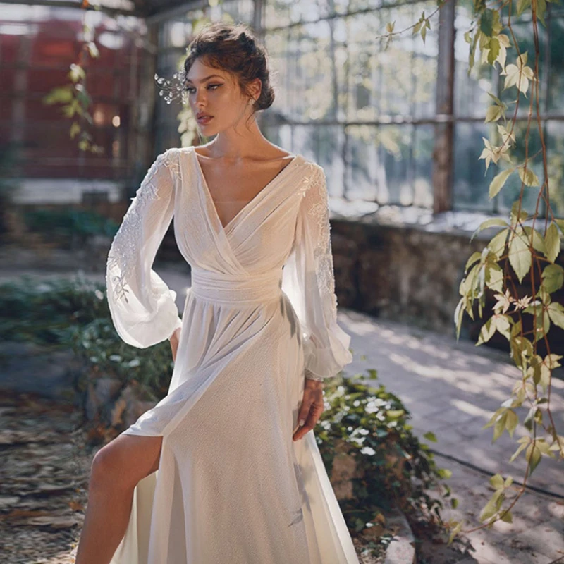 

2021 Women Spring Dress Vintage Elegant with Button A-Line Dress Solid Puff Sleeve Lace Voile Mesh Dress Women Vestidos
