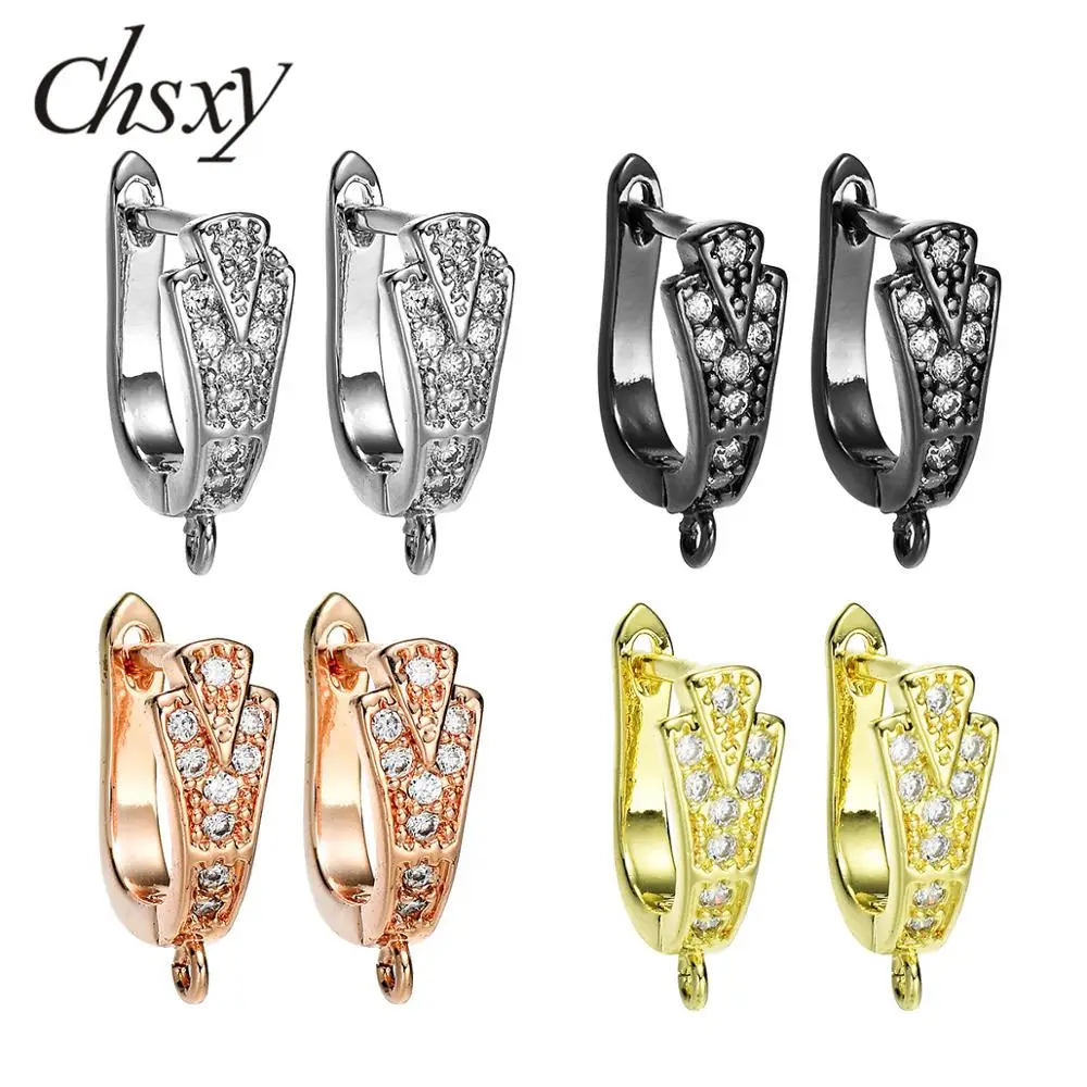 Высококачественные медные серьги обручи CHSXY с фианитом класса ААА застежки на