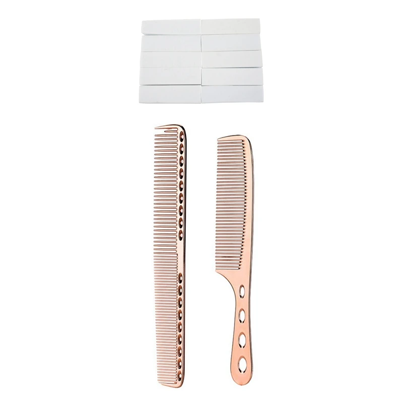 

10 шт., гребни для ногтей из нержавеющей стали