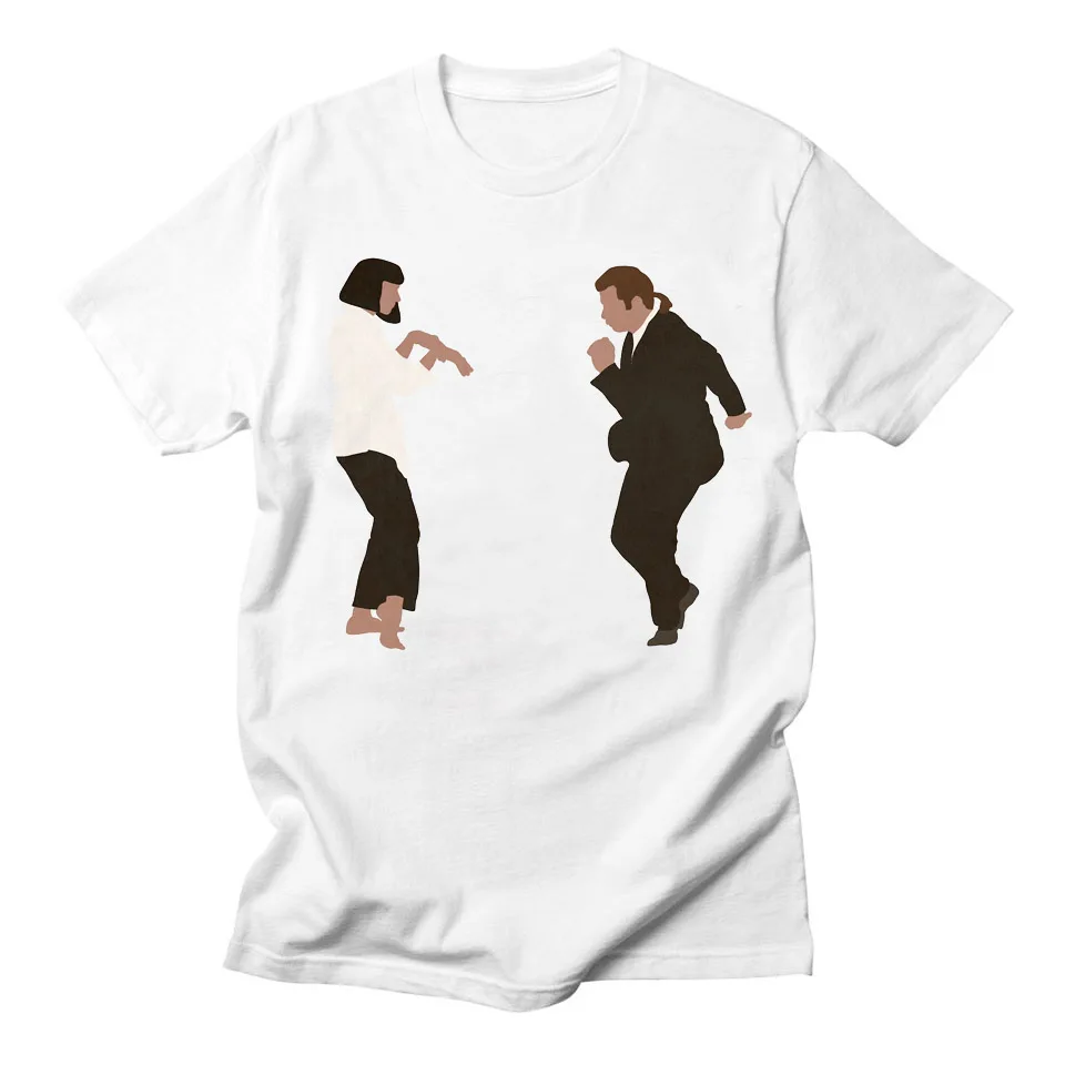 Фильм Миа Уоллес целлюлоза фантастика Футболка мужская мода лето Квентин