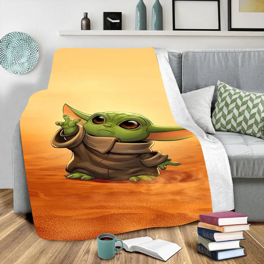 3D Звездные войны Baby Yoda супер мягкие теплые одеяла шерпа мультфильмы флисовый