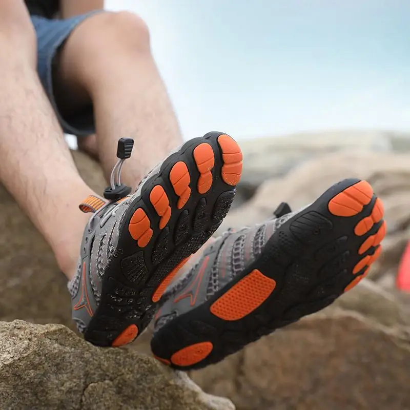 

Aqua Shoes Upstream Wear-resistant Hiking Shoes Breathable Outdoor Sports Jogging Sneakers Climbing Water Shoes Trekking For Men