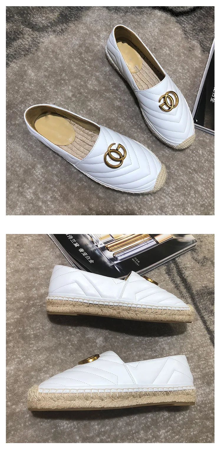 

High version G 2021 new fisherman shoes women's spring leather flat breathable one pedal casual lazy loafers fashion