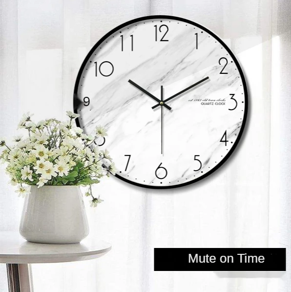 

Nordic Wall Clock Mechanism Metal Wall Watches Home Decor Living Room Round Mute Undefined Kitchen Clocks Gift Zegar Scienny
