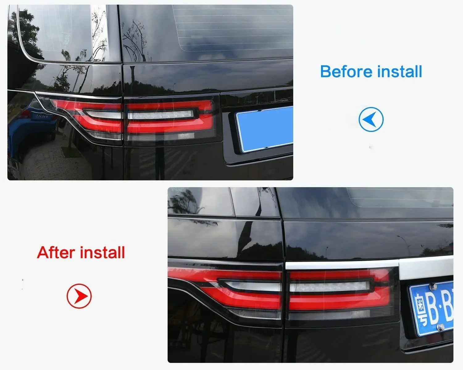 1 Набор = 2 шт. хромированный задний фонарь ABS для Land Rover Discovery 5 2017 | Автомобили и