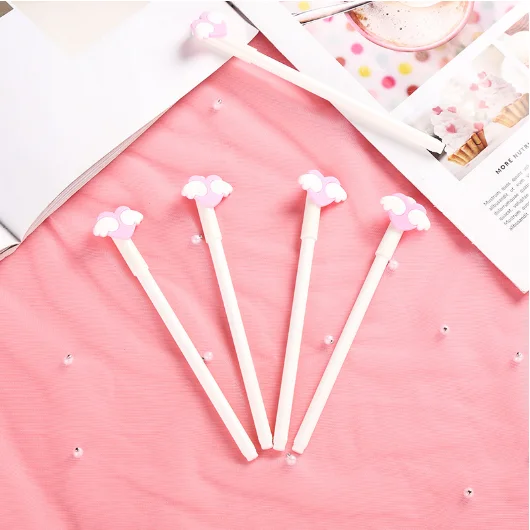 Крылья Ангела Мультфильм 0 5 мм черные чернила Милая гелевая ручка розовая