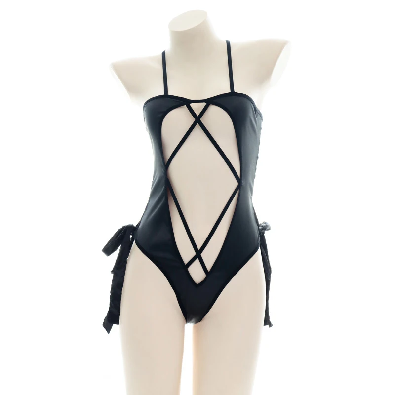 Аниме Косплей Цельный купальник с открытой промежностью кроличьи хвосты спиной