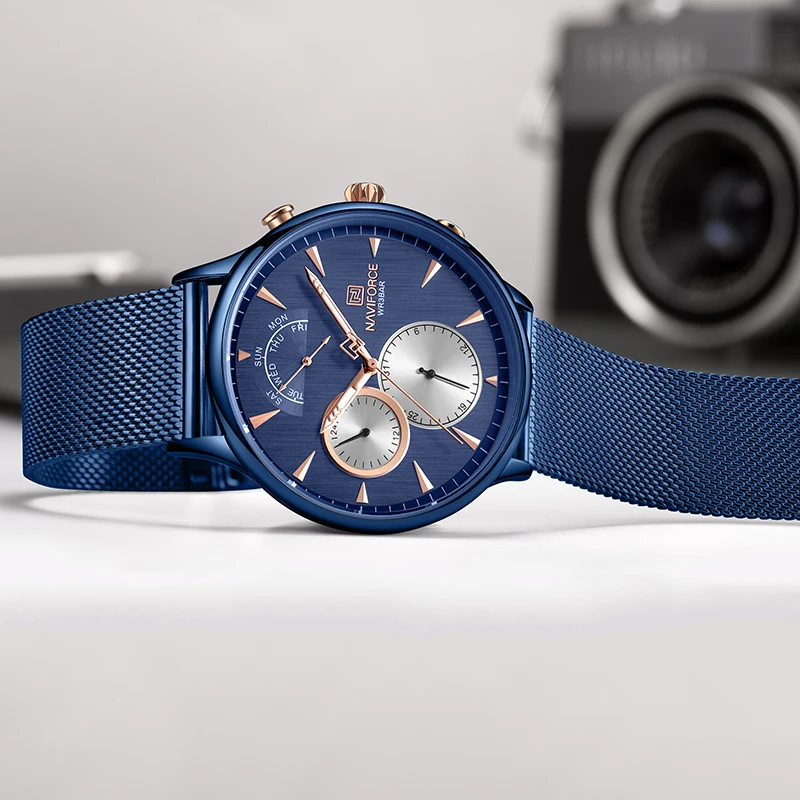 NAVIFORCE мужские часы Топ бренд простые Кварцевые водонепроницаемые наручные