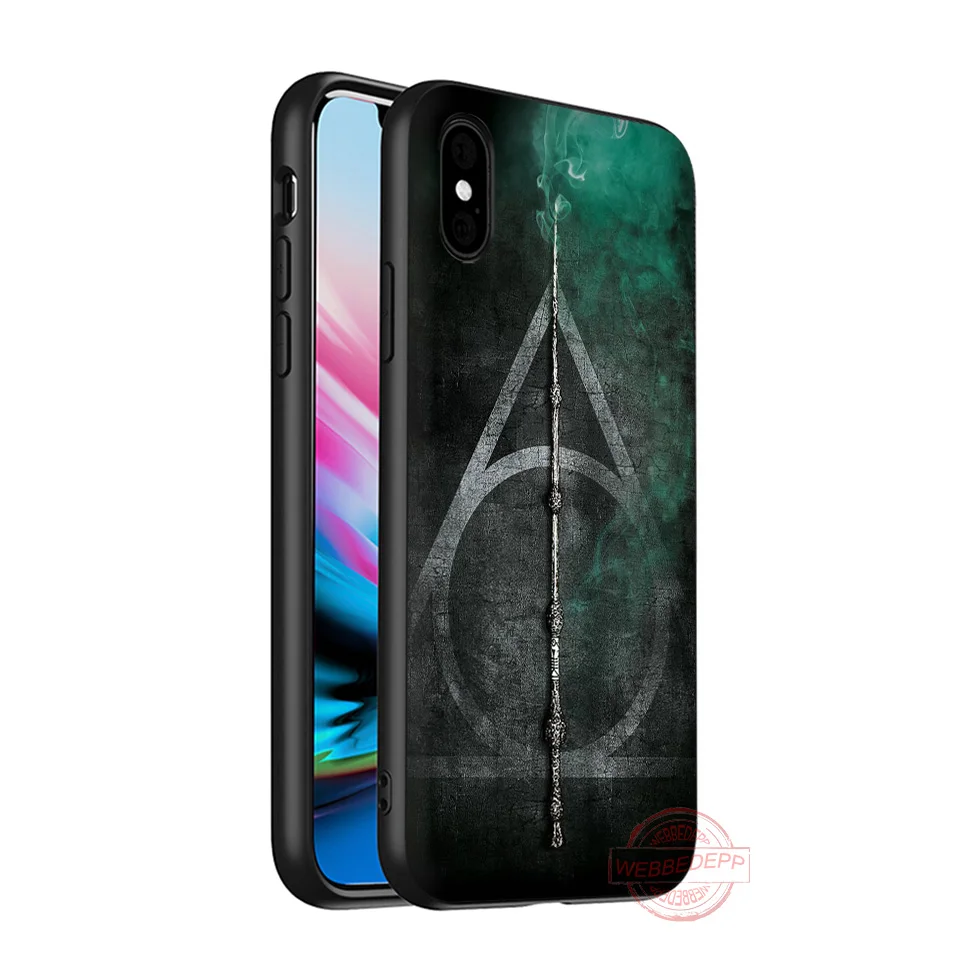 WEBBEDEPP Deathly Hallows логотип мягкий Силиконовый ТПУ чехол для телефона для iPhone 5 6 7 8 Plus X XS XR XS Max 11proMax - Цвет: 8
