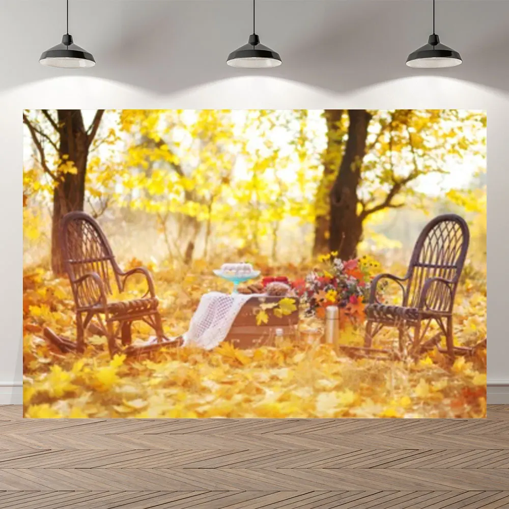 

Фотофон Seekpro осень Пикник сад пейзаж День благодарения дети семья клен Фотостудия