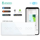 Сенсорные Wi-Fi переключатели для роликовых затворов Bseed, тройные умные Настенные переключатели для потайной стены, беспроводные, с управлением через приложение Smart Life TUYA