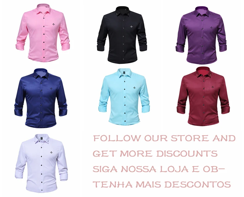 Против морщин и нежелезной моды Blusa Camisa Social Masculina Dudalina с длинным рукавом Slim Fit рубашка мужская Цветочная одежда белая мужская