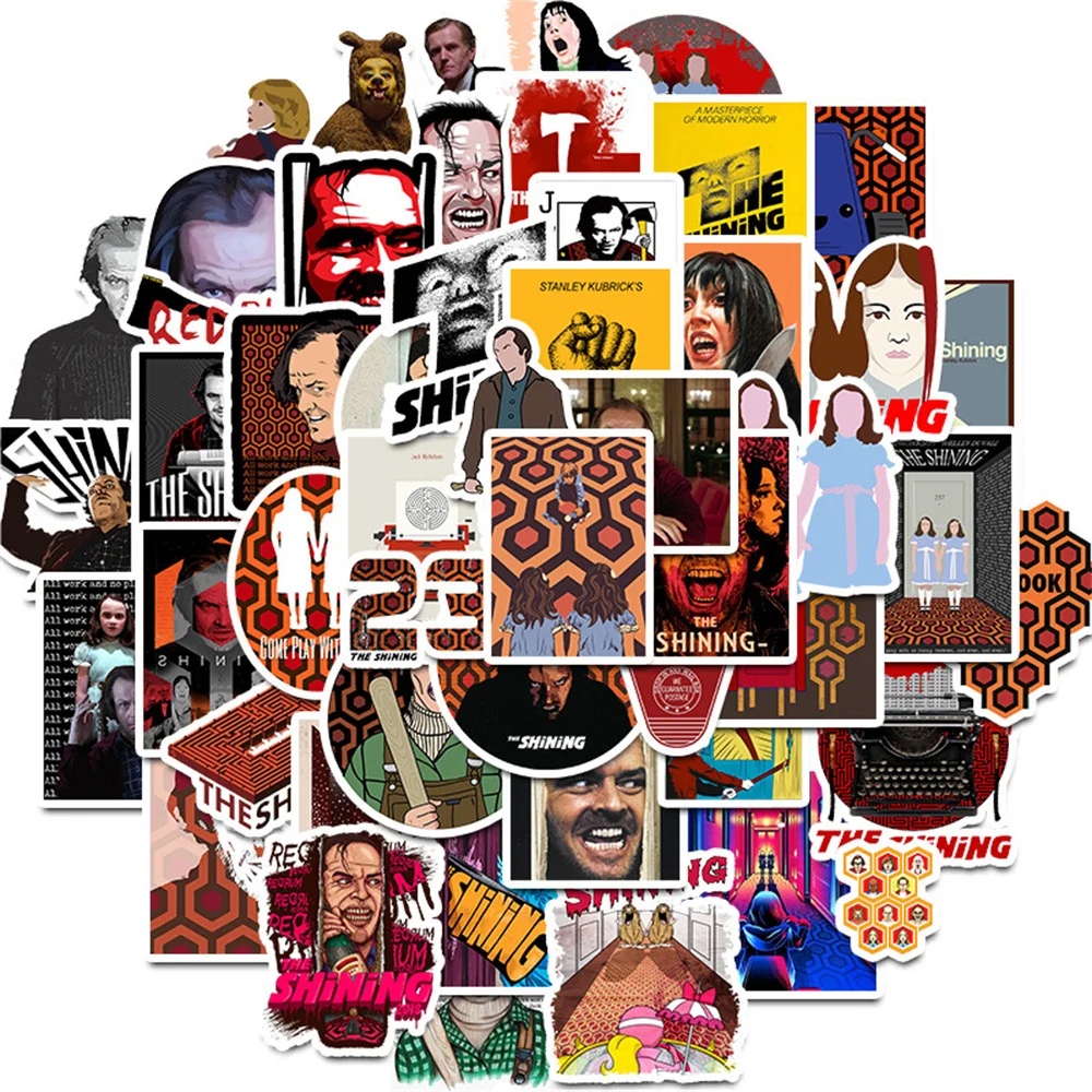 

10/30/50PCS Horror Film Flash Personality Graffiti Waterproof Sticker Suitcase Notebook Refrigerator Skateboard Helmet Wholesale