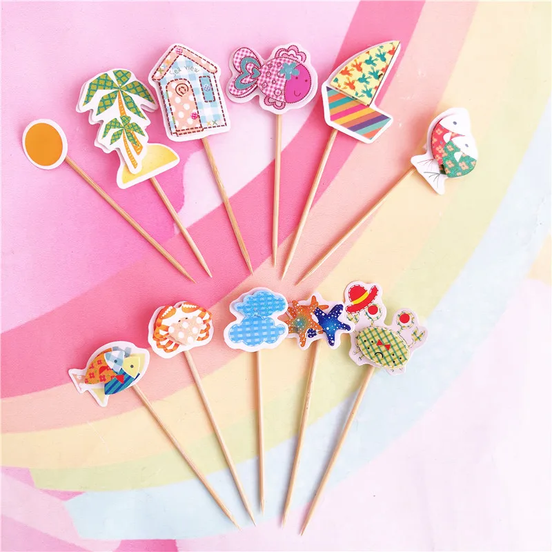 10 шт. динозавр капкейк Топпер мультфильм самолет Деревня Стиль торт Для детей