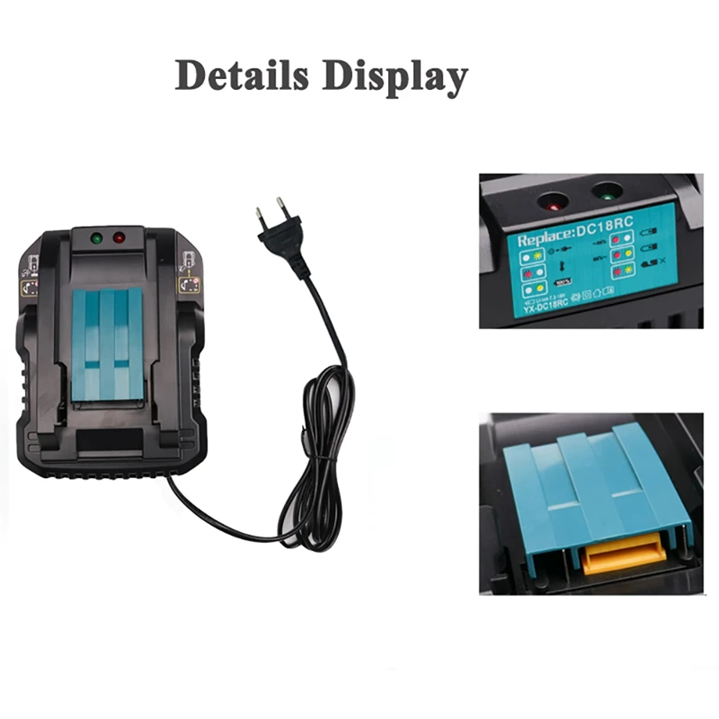 Зарядное устройство для литий-ионных аккумуляторов Makita DC18RCT 7 2 в 14 4 18 зарядный ток