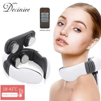 4 heads portable neck massager intelligent heating neck massager remote control 9 gears effectively relieve stress pain massage