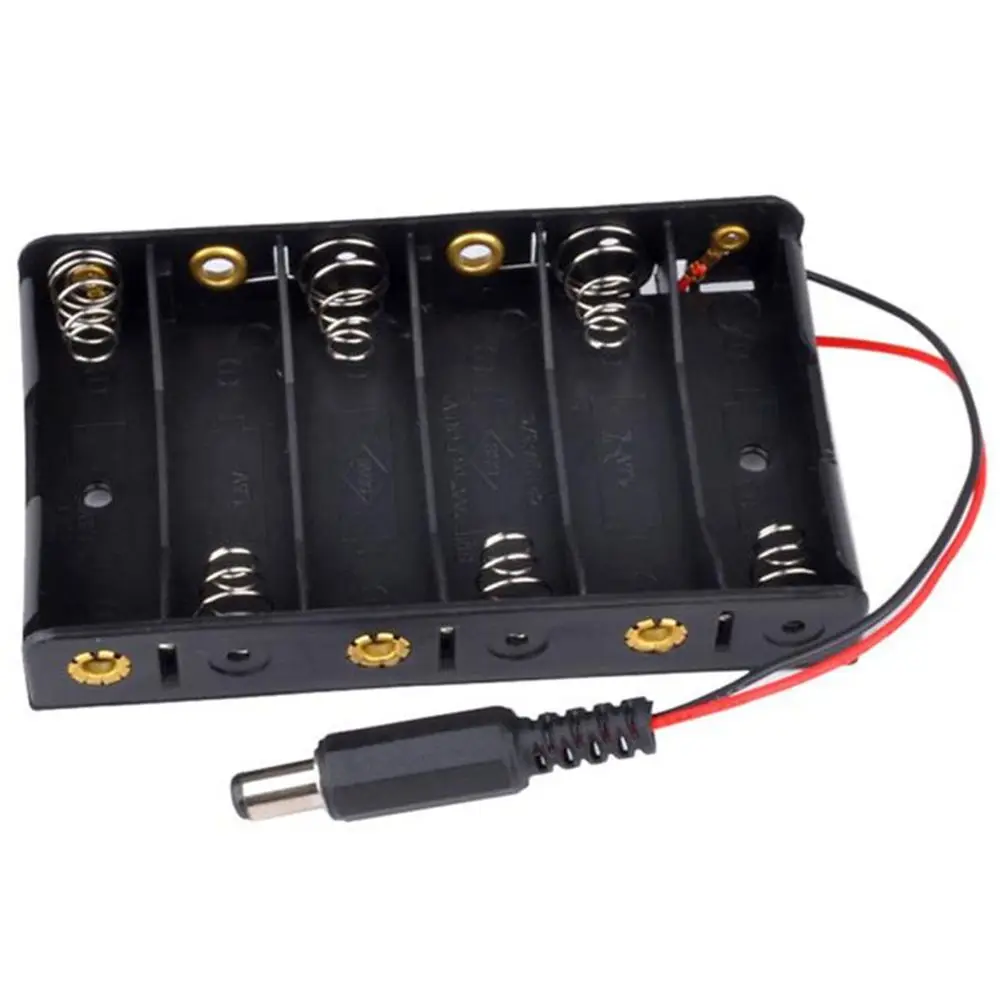 MIIQNUS Новый 6 x AA чехол для аккумулятора держатель хранения с DC2.1 разъемом питания