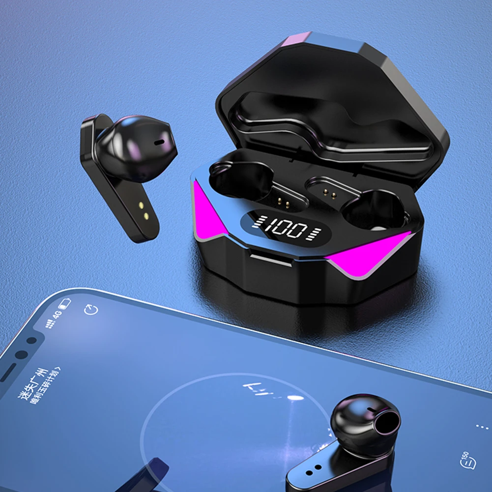 

X15 True Wireless Gaming Earbuds Low Latency Bluetooth-compatible 5.0 TWS Stereo Earphones Noise-canceling Music Sports Earphone