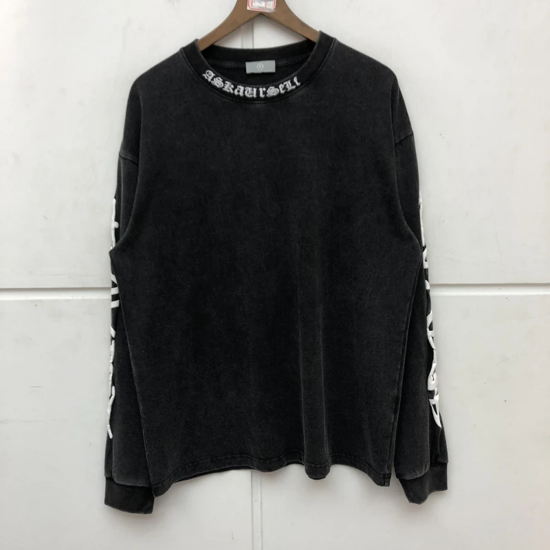 Тяжелая ткань ASKYURSELF Винтажная футболка для мужчин и женщин лучшее качество принт