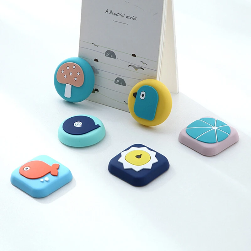 1 шт. милые Мультяшные дверные стопоры силиконовые настенные протекторы ручки