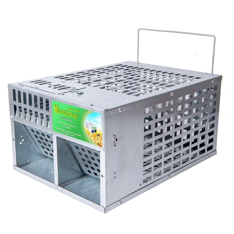 Trampa para ratones profesional reutilizable de gran capacidad, control autom&aacute;tico de roedores al aire libre, trampa para ratones continua, trampa para ratones-3