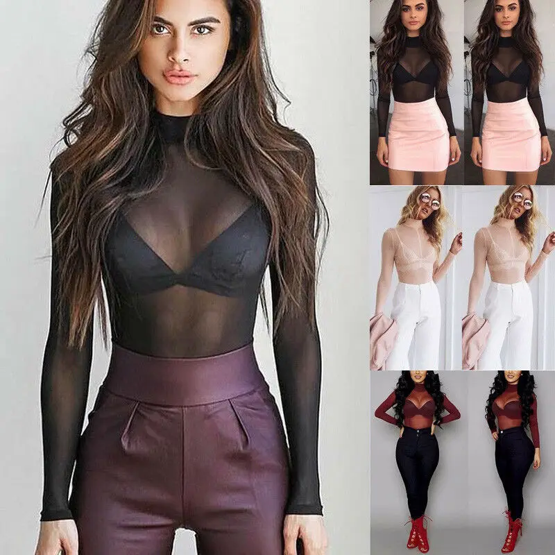 Женские летние перспективные сетчатые топы с длинными рукавами тонкие