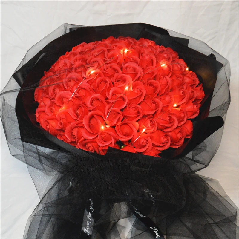 

Красивый большой красный искусственный цветок мыло цветок плюшевый букет игрушка День Святого Валентина Рождественские подарки