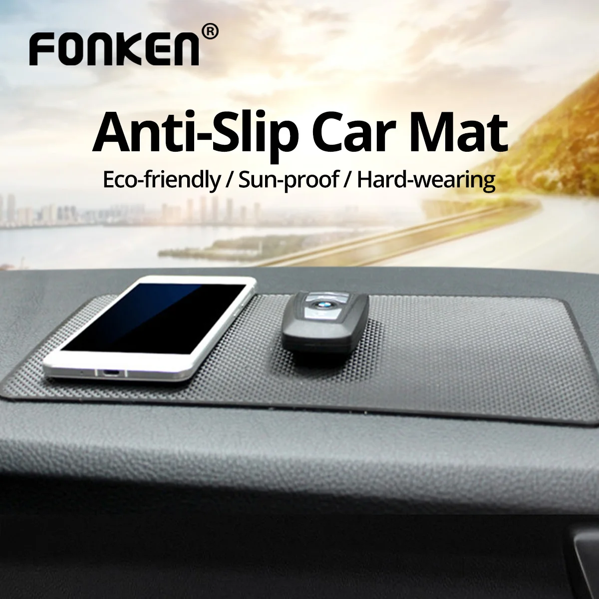 

Universal Car Dashboard Non Slip Grip Sticky Pad Phone GPS Holder Mat Anti-skid Silicone Mat Strong Adhesion Washable Car Mat