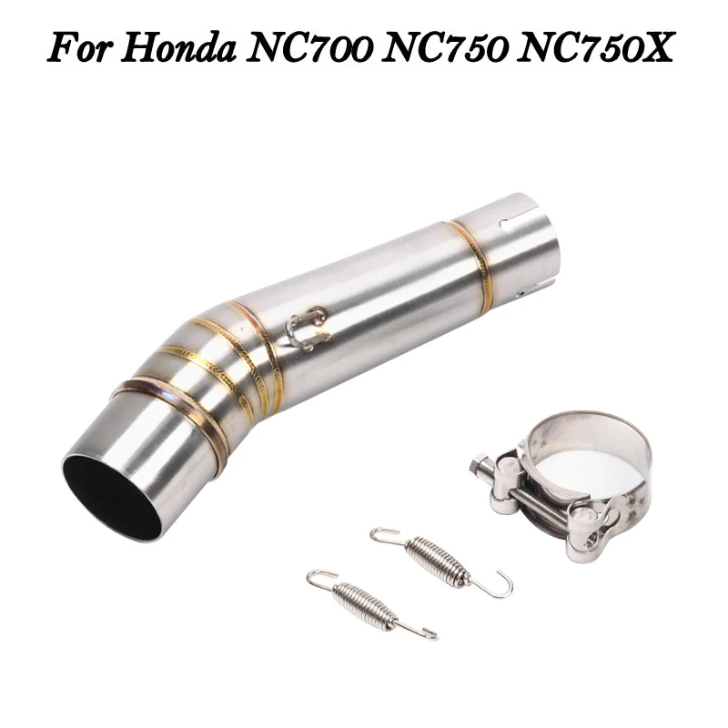 

For Honda NC NC700 NC700X NC750 NC750X NC750S Modified Motorcycle Exhaust Muffler DB Killer Moto Middle Link Pipe Escape Slip on