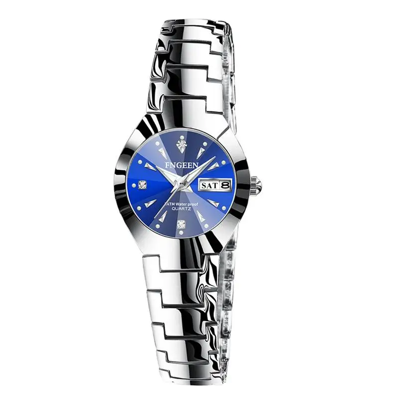 

Couple Watch Men and Women Quartz Watches Pair Hour Day Date Luminous Pointer 2020 Luxury Diamond Dial Wristwatch Lovers Watches