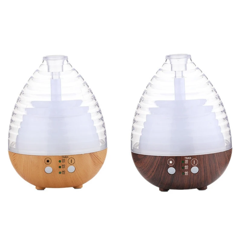 

USB Wood Grain Essential Oil Diffuser Sonic Humidifier Household Aroma Diffuser Aromatherapy Mist Maker With Light
